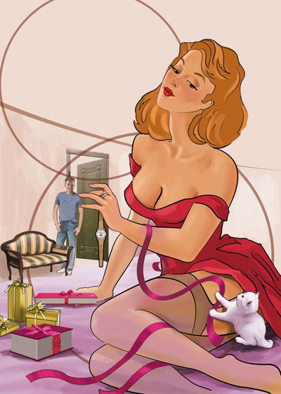 Сюрпиз для любимого февраль Пин -Ап