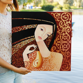 Девушка с грушей 