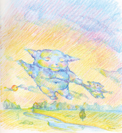 Мама-тучка на прогулке