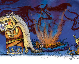 Иллюстрация к книге А. Усачёва «Первобытная история», издательство «Азбука», 2015 г.