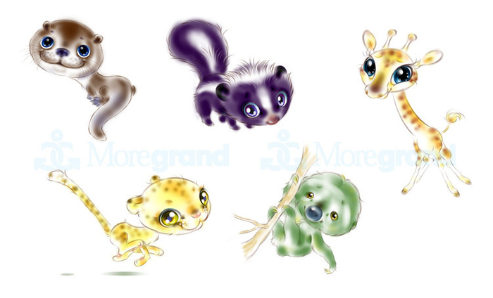 зверики для Moregrand "Весёлые пирамидки"