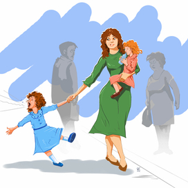 Ребенок плачет на улице