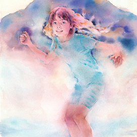 Jumping girl / Девочка на камне