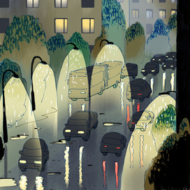 Дождь в городе