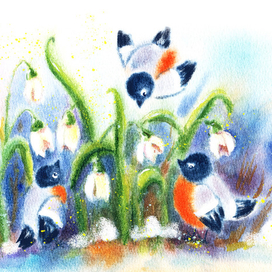 Подснежники.