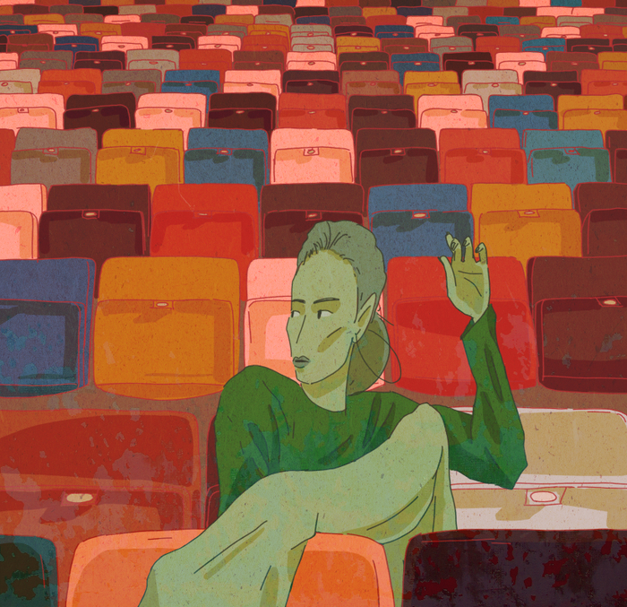 На стадионе