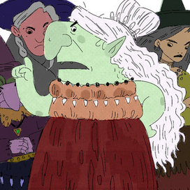 Иллюстрация к сказке "Маленькая колдунья"