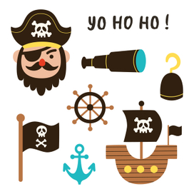 Векторная иллюстрация "Пираты"