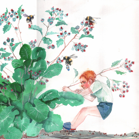 "Лопух" иллюстрация к книге Н.Евдокимовой "Такое короткое лето"