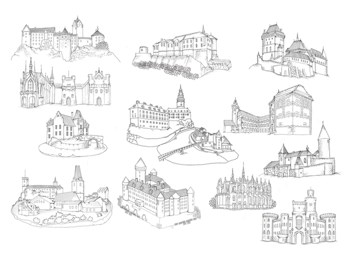 замки.эскизы.