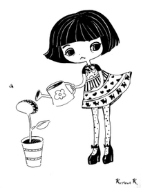 Чернильная детка с мухоловкой