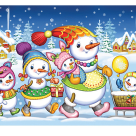 Мама с детишками