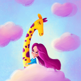 Жираф в облаках