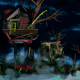 Диорама "Дом на болоте"