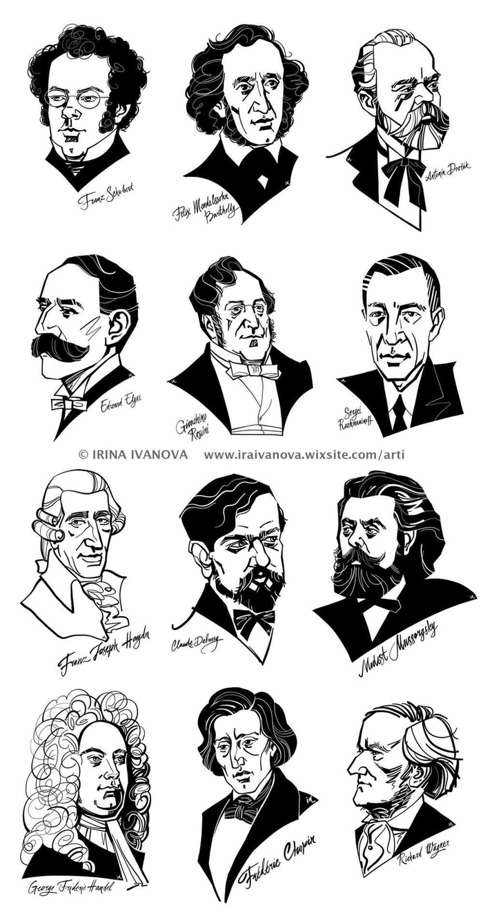 Портреты композиторов