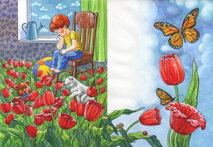 Иллюстрация к книге Боковой Т. &quot;Стихи про малышей  для чтения в детском саду&quot;. Издательств