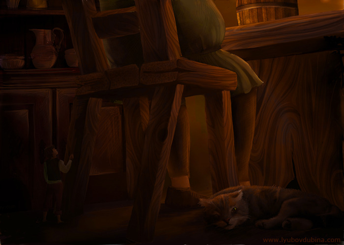 великан и кот:)