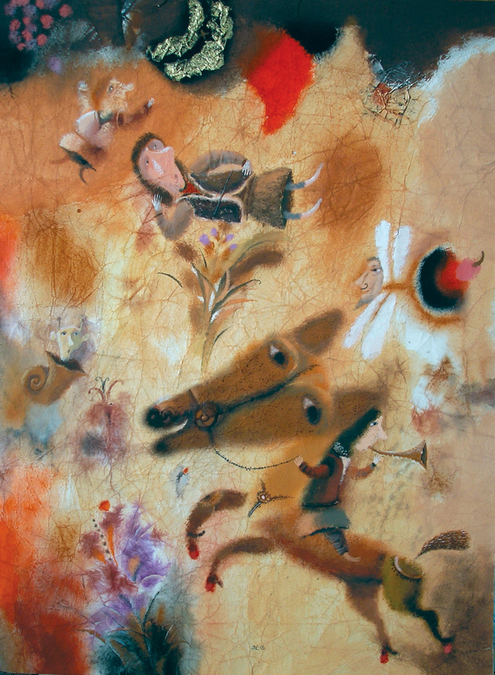 глядя на небо, лёжа в высокой траве