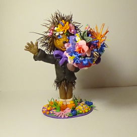 Ёжик с букетом