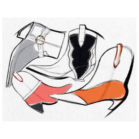 Композиция казаки | обувь | фэшниллюстрация | Fashion | мода