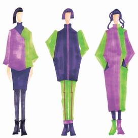 Фэшн-коллекция в стиле "Колор-блок"