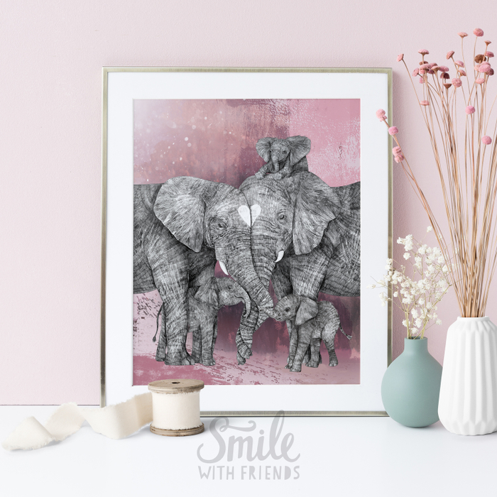 Семья слонов