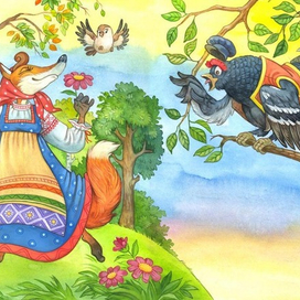 Лиса и глухарь