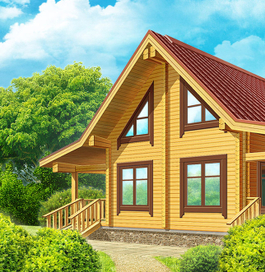 Дом из бруса фрагмент