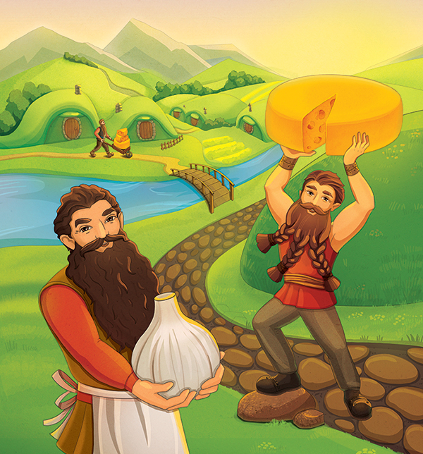 Иллюстрация для упаковки сыра