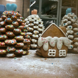 мини дом в лесу (пряники)