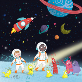 Иллюстрация к книге о космических приключениях