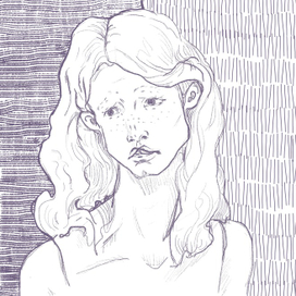 кудряшка с щелкой меж зубов