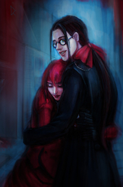 Grell Sutcliff and Madame Red. Kuroshitsuji FanArt