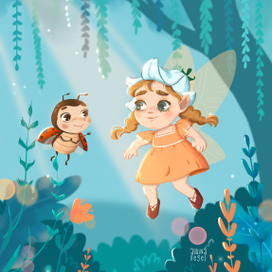 Эльф и божья коровка