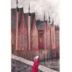 Волшебный мост. Иллюстрация для серии открыток 