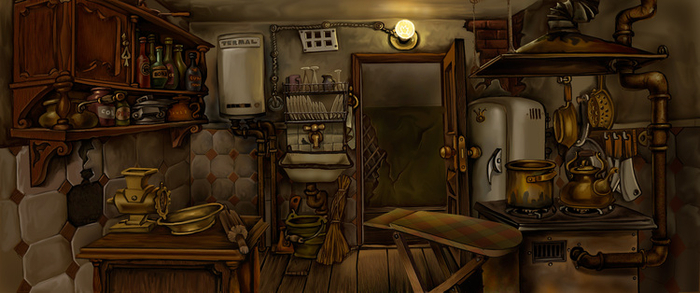 Фон-панорама для анимационного рекламного ролика