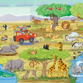 Большая книга игр с наклейками.