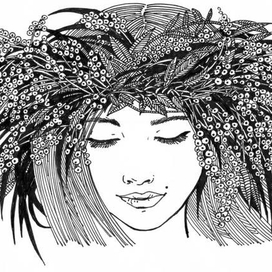 Девушка в венке.