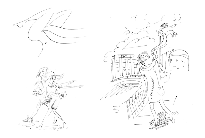 Иллюстрация к поэтическому сборнику Инги Павловой "Обводный романс"