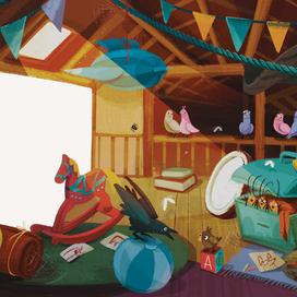 Уютный чердачок для книги стихов. Издательство Альпина-Дети