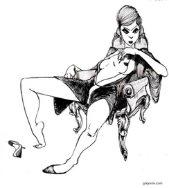 Баличка на двери в женский туалет