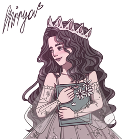 Кофе-принцесса с книгой