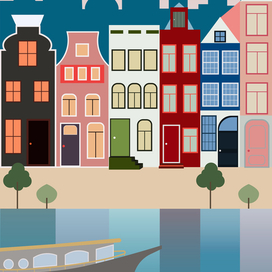 Городской пейзаж Амстердама
