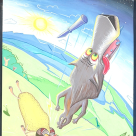 Два барана и волк. (Албанская сказка)