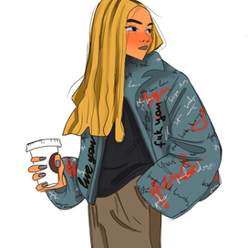 Модная девушка