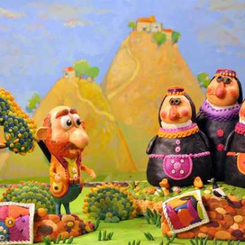 Герои армянских сказок, сделанные из пластилина