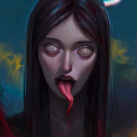 Портрет в хоррор стиле