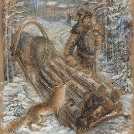 Кравчук Дарья "Мужик,медведь и лиса"