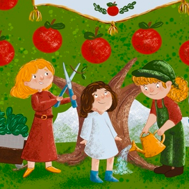 Детская весенняя открытка