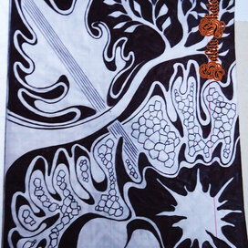 Камни, дерево, ручей